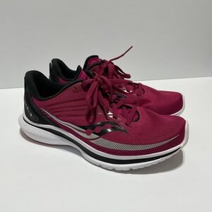 Saucony Kinvara 12 Womens Running Shoes Berry Pink Black Running Sneaker
